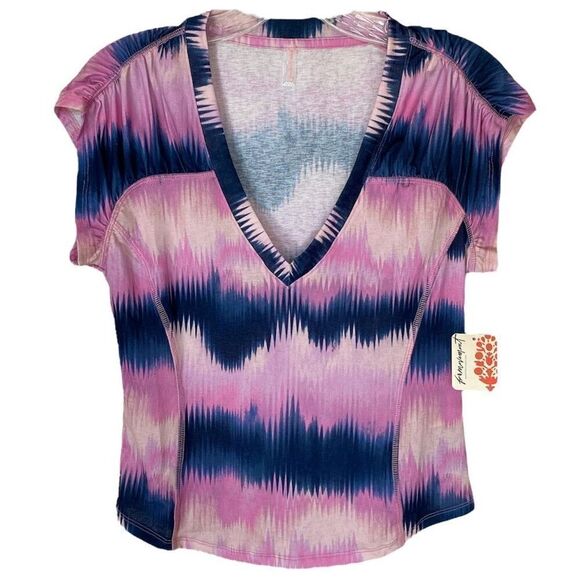 Free People Movement True North Tie Dye Workout Athletic Top NWT Size Small - Picture 2 of 7